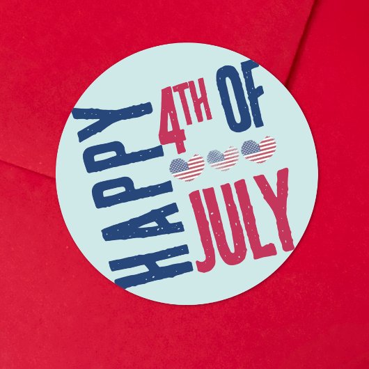 Sticker Rond Fête du 4 juillet