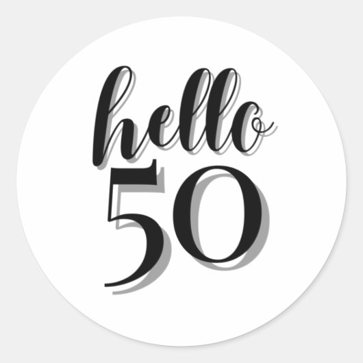 Sticker Rond Fête du 50e anniversaire (Devant)