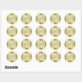 Sticker Rond Fête du 90e anniversaire (Feuille)