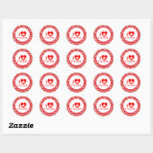 Sticker Rond Fête du Canada (Feuille)