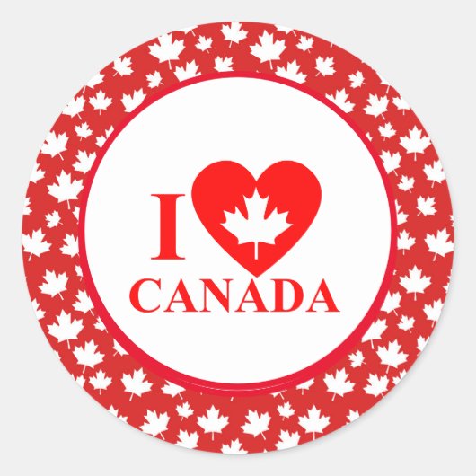 Sticker Rond Fête du Canada (Devant)