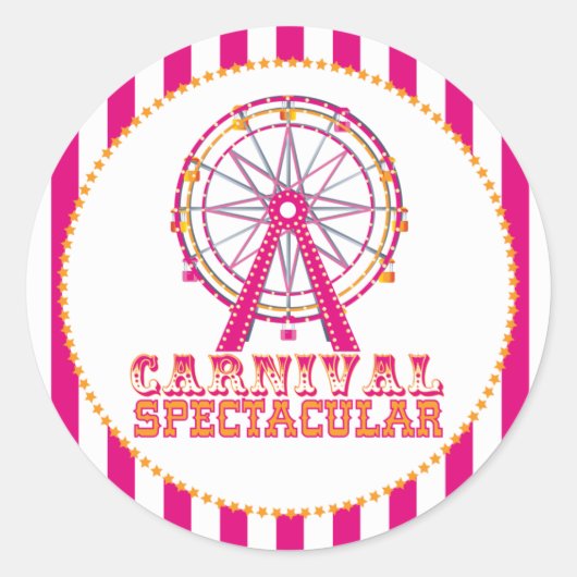 Sticker Rond Fête du Carnaval et du Cirque (Devant)