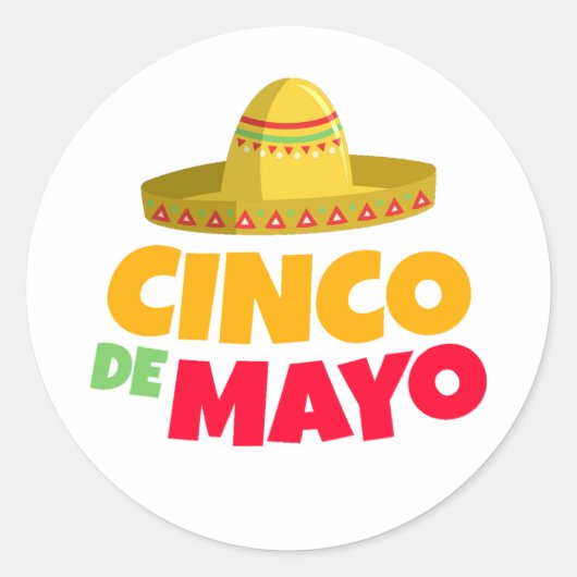 Sticker Rond fête du cinco de mayo (Devant)