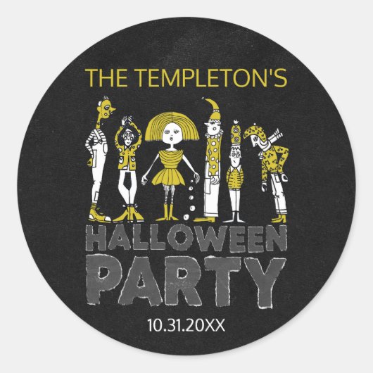 Sticker Rond Fête du costume d'Halloween (Devant)