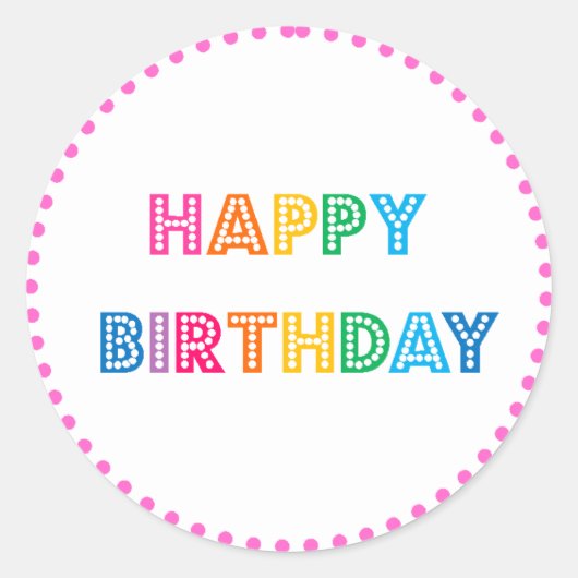 Sticker Rond Fête du joyau de Bubble Gum (Devant)