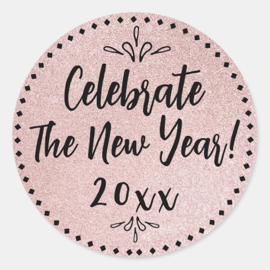 Sticker Rond Fête du Nouvel An (Devant)