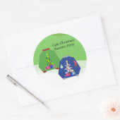 Sticker Rond Fête du Pull de Noël Moche (Enveloppe)