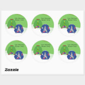 Sticker Rond Fête du Pull de Noël Moche (Feuille)