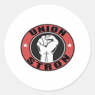 Sticker Rond Fête du travail du drapeau américain fort Union