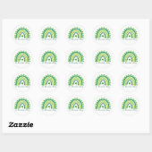 Sticker Rond Fête élégante de la Saint-Patrick (Feuille)