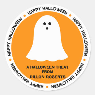 Sticker Rond Fête Fantôme d'Halloween Favoriser