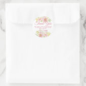 Sticker Rond Fête Florale Rose Favoriser (Sac)