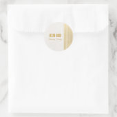 Sticker Rond Fête juive Hébreu Shana Tova Rosh Hashanah (Sac)