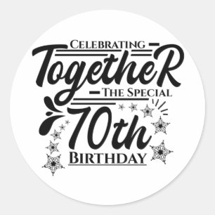Sticker Rond fête le 70e anniversaire