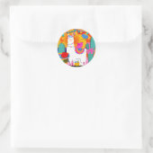 Sticker Rond Fête Llama Cinco De Mayo Faveur de fête d'annivers (Sac)