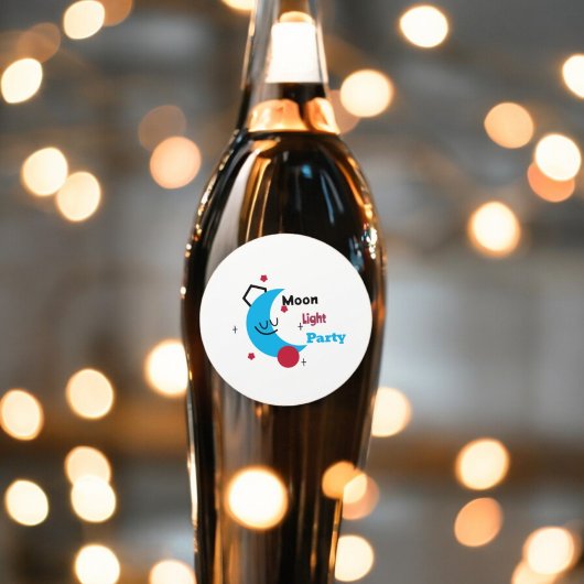 Sticker Rond Fête lumière de la lune