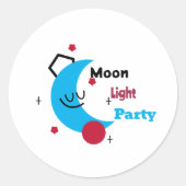 Sticker Rond Fête lumière de la lune (Devant)