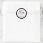 Sticker Rond Fête Macarons merci Merci cercle 2 pouces Merci (Sac)