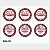 Sticker Rond fête Madame cookie société ajouter des noms (Feuille)