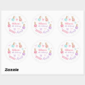 Sticker Rond Fête Manucure Pédicure Vernis à Ongles (Feuille)
