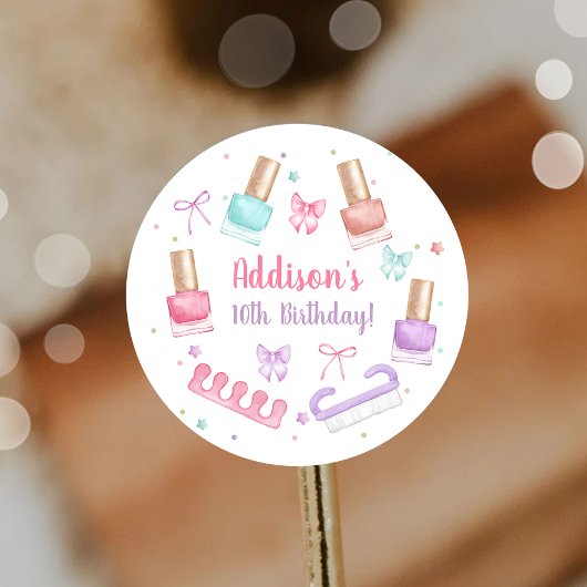 Sticker Rond Fête Manucure Pédicure Vernis à Ongles