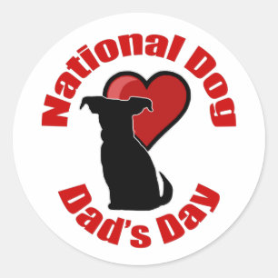 Sticker Rond Fête nationale du papa chien