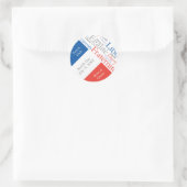Sticker Rond Fête ou événement avec Drapeau de France (Sac)