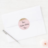 Sticker Rond Fête Personnalisée Favoriser Anniversaire Blush Ro (Enveloppe)
