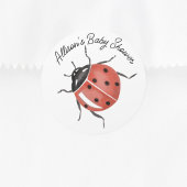 Sticker Rond Fête prénatale coccinelle amusante 