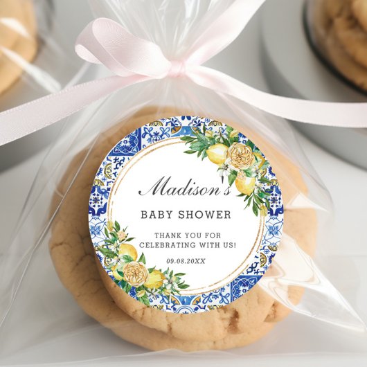 Sticker Rond Fête prénatale de mariage de naissance de style mé