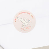 Sticker Rond Fête Prénatale de Silly Goose en Route Bébé