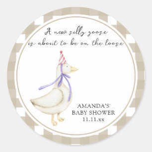 Sticker Rond Fête prénatale pour bébé Petit Fou