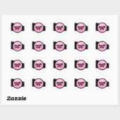 Sticker Rond Fête Sock Hop (Feuille)