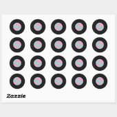 Sticker Rond Fête Sock Hop (Feuille)