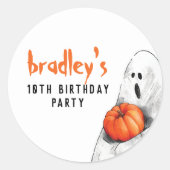 Sticker Rond Fête Spooktaculaire Halloween Anniversaire Favoris (Devant)