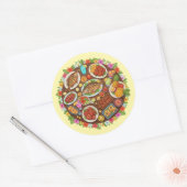 Sticker Rond Fête Tropicale (Enveloppe)