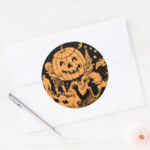 Sticker Rond Fête vintage d'Halloween pour les enfants (Enveloppe)