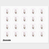 Sticker Rond Fête Wedding shower/Bachelorette (Feuille)