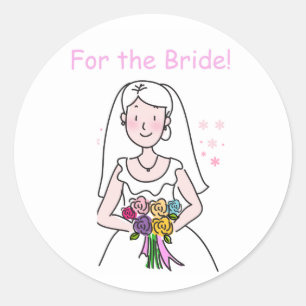 Sticker Rond Fête Wedding shower/Bachelorette