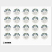 Sticker Rond Fête Wedding shower Tropical Beach Palm (Feuille)