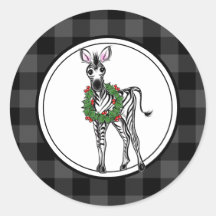 Fête Zebra, couronne sainte, plaid gris