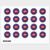 Sticker Rond Fêter 47 (Feuille)