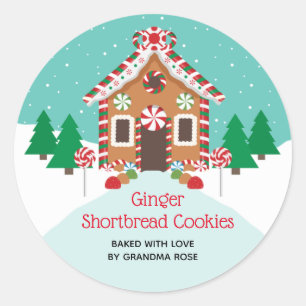 Sticker Rond Fêtes de Noël à la Maison du pain d'épice