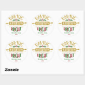 Sticker Rond Fêtes de Noël - Baking Spiritueux - Multi (Feuille)