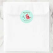 Sticker Rond Fêtes de Noël Cardinal Custom Cadeau mailing (Sac)