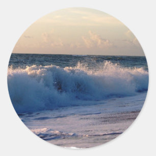 Sticker Rond Fétichante vague sur une plage de floride