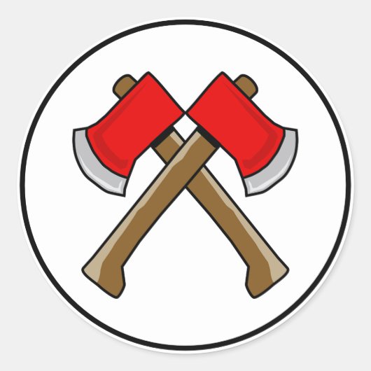 Sticker Rond Feu Camion Anniversaire du pompier Enveloppe Sceau (Devant)