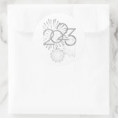 Sticker Rond Feu d'artifice du Nouvel An 2023 (Sac)