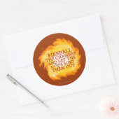 Sticker Rond Feu de balle dans la chambre (Enveloppe)