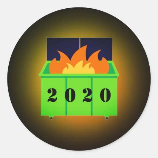 Sticker Rond Feu de benne personnalisable 2020 (Devant)